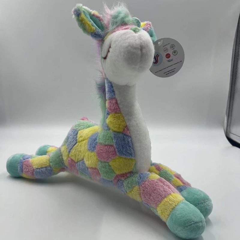 Colored giraffe plush toys